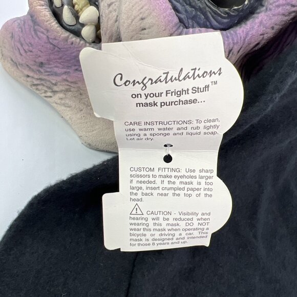 Vintage Spencer Gifts Evil Horned Mask Adult Hooded Style One Size Halloween USA - Picture 4 of 10